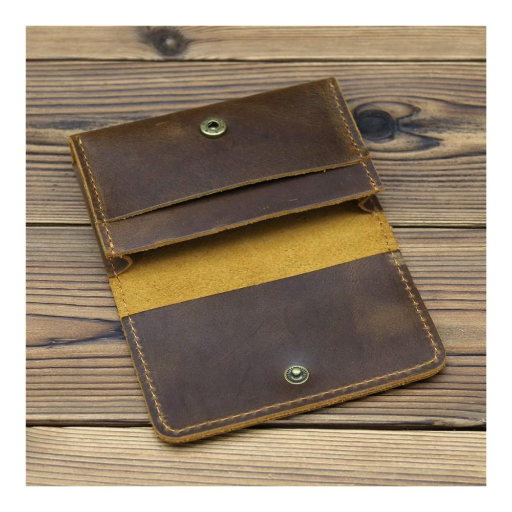 Entdecken Sie Stil und Funktionalität 2er-Set echte Leder Geldbörsen - Vintage Kreditkarteninhaber & Mini-Brieftaschen für Männer tragbar und zeitlos elegant