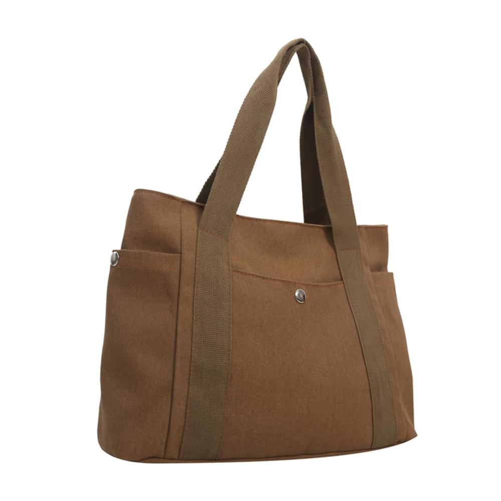 Entdecke den ultimativen Stil Große einfarbige Umhängetasche aus Segeltuch für Damen - Trendige Hobo-Tasche mit viel Platz und praktischen Taschen für einen unvergleichlichen Shopping-Tag