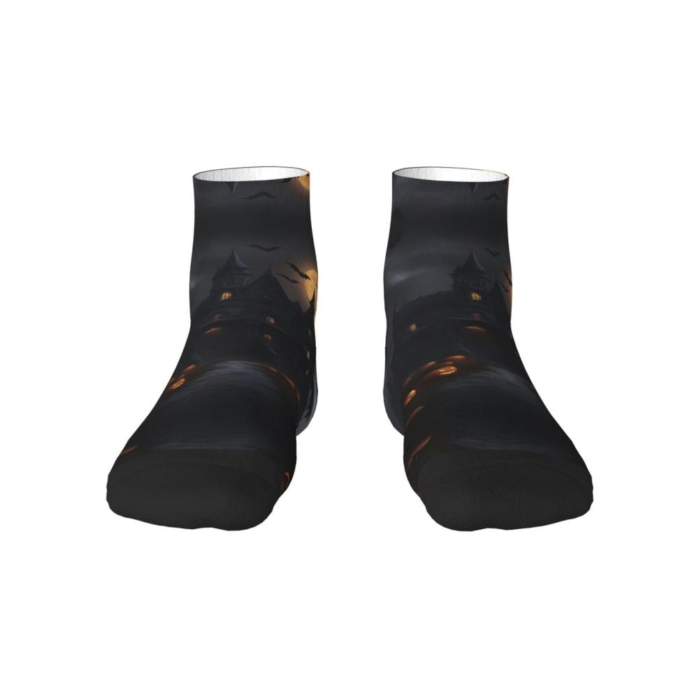 Stilvolle Knöchelsocken für Halloween-Gothic-Liebhaber Bequeme Socken mit modischen Mustern für Damen und Herren in Einheitsgröße