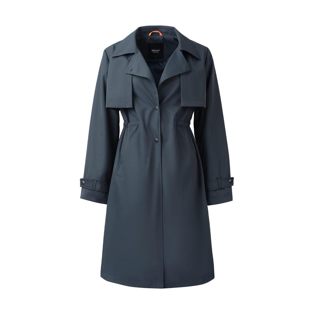 Stilvoller Damen-Trenchcoat XL Marine mit verstellbaren Bündchen und Kordelzug. Ein Muss für jeden Kleiderschrank! Holen Sie sich Ihren perfekten Mantel jetzt