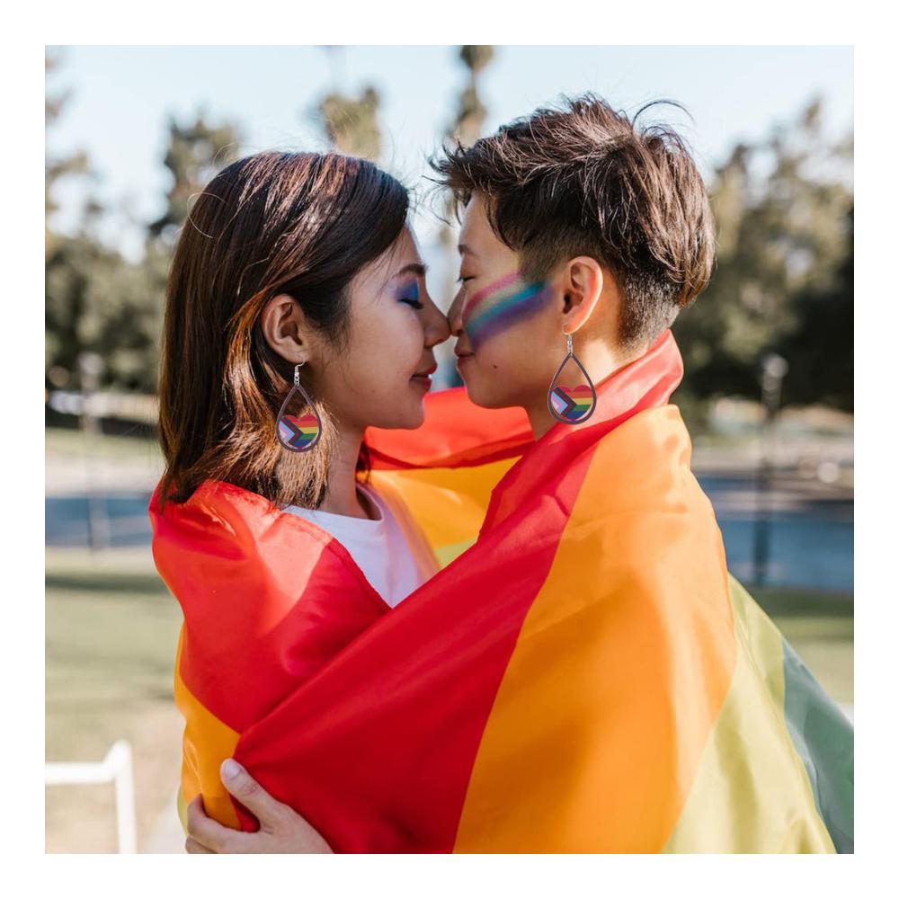 6 Paare LGBTQ Regenbogen Ohrringe Set für Damen - Stolz Ohrstecker Zubehör für LGBT Community - Bunte Homosexuell Stolz Schmuckkollektion - Ideal für Pride Events und täglichen Gebrauch