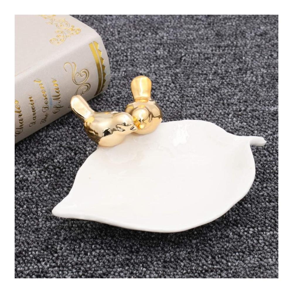 Elegantes Schmucktablett Vintage Vogel Keramik Tablett für Ohrringe Ringe und mehr – Praktisch und dekorativ perfekt für Ihre Schmuckkollektion