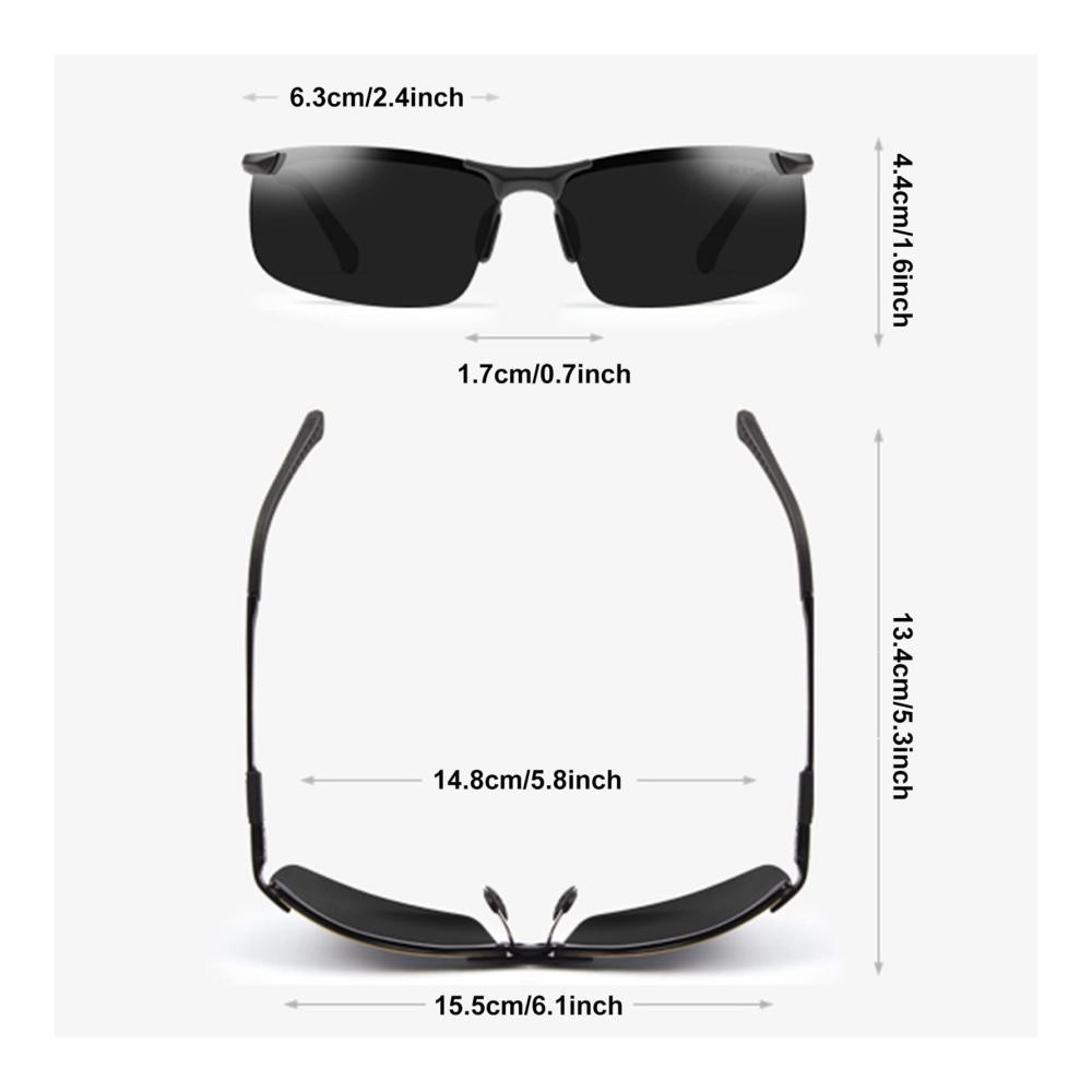 Entdecken Sie den ultimativen Stil mit unserer polarisierten Sonnenbrille für den Urlaub! UV-Schutz und modisches Design in perfekter Größe (15.5x13.4cm). Erleben Sie Nachtfahrten mit Stil