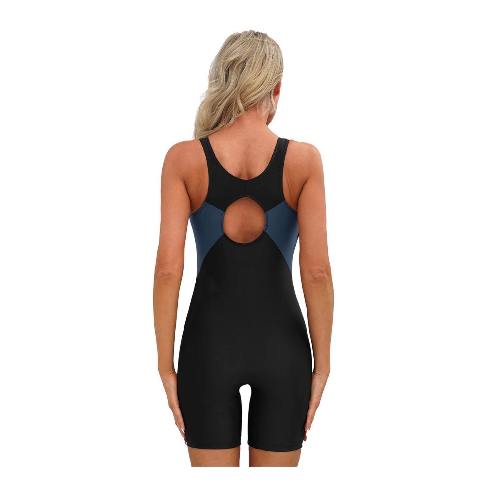 Entdecke den ultimativen Damen Badeanzug Figurformend sportlich und trendy! Schwimmanzug mit Bein Racerback und Bauchweg-Effekt. Perfekte Badebekleidung für aktive Tage am Strand