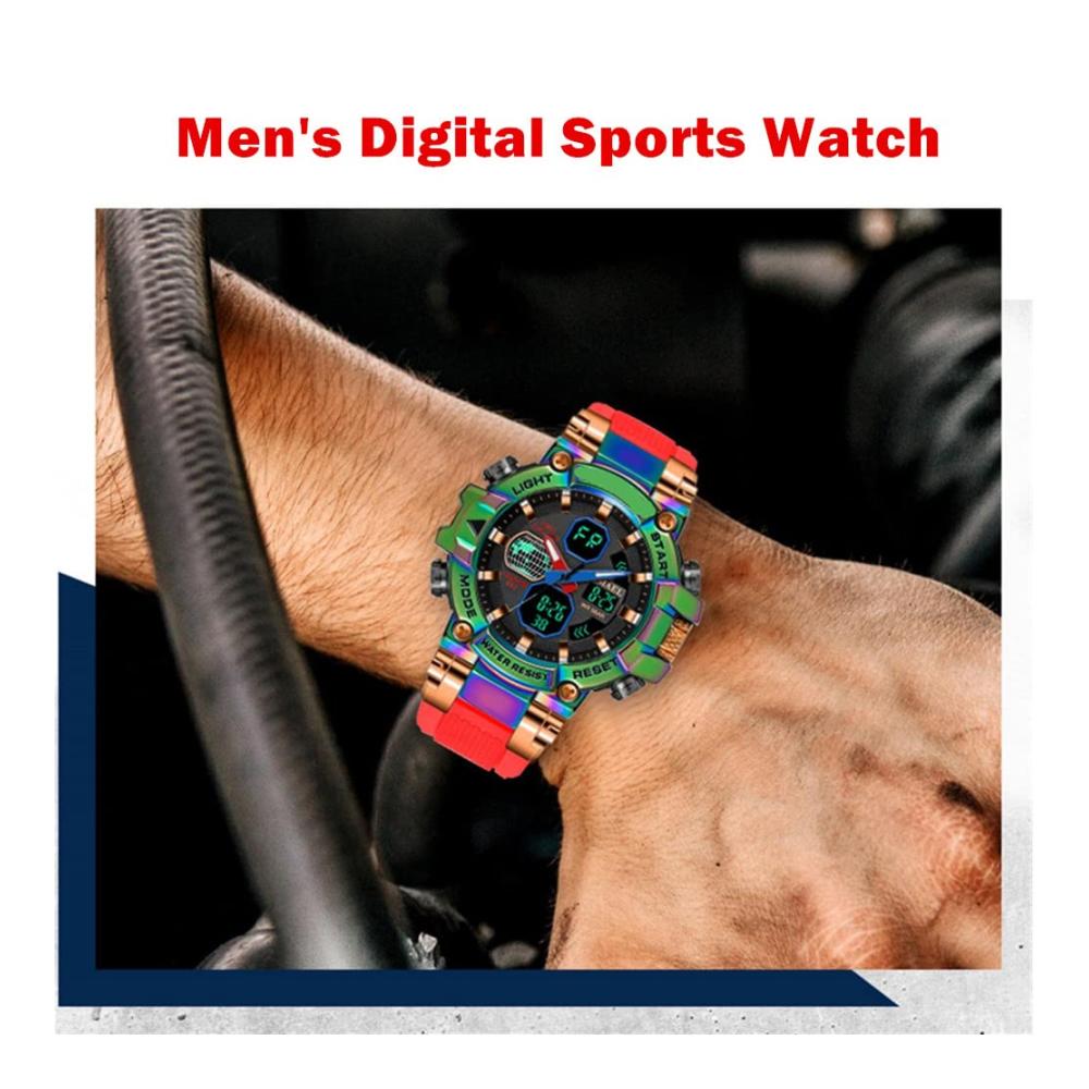 Entdecken Sie die ultimativen Armbanduhren Sportlich wasserdicht und multifunktional! Perfekt für Herren LED-Hintergrundbeleuchtung zwei Zeitzonen Stoppuhr und mehr