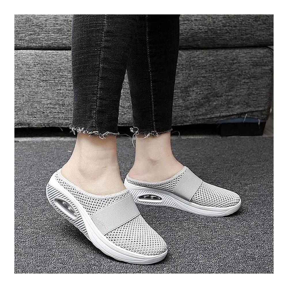 Stilvolle Loafers & Mokassins für Damen Atmungsaktive Mesh-Slipper mit orthopädischem Komfort und Air Cushion Sohle - Perfekt für entspannte Spaziergänge