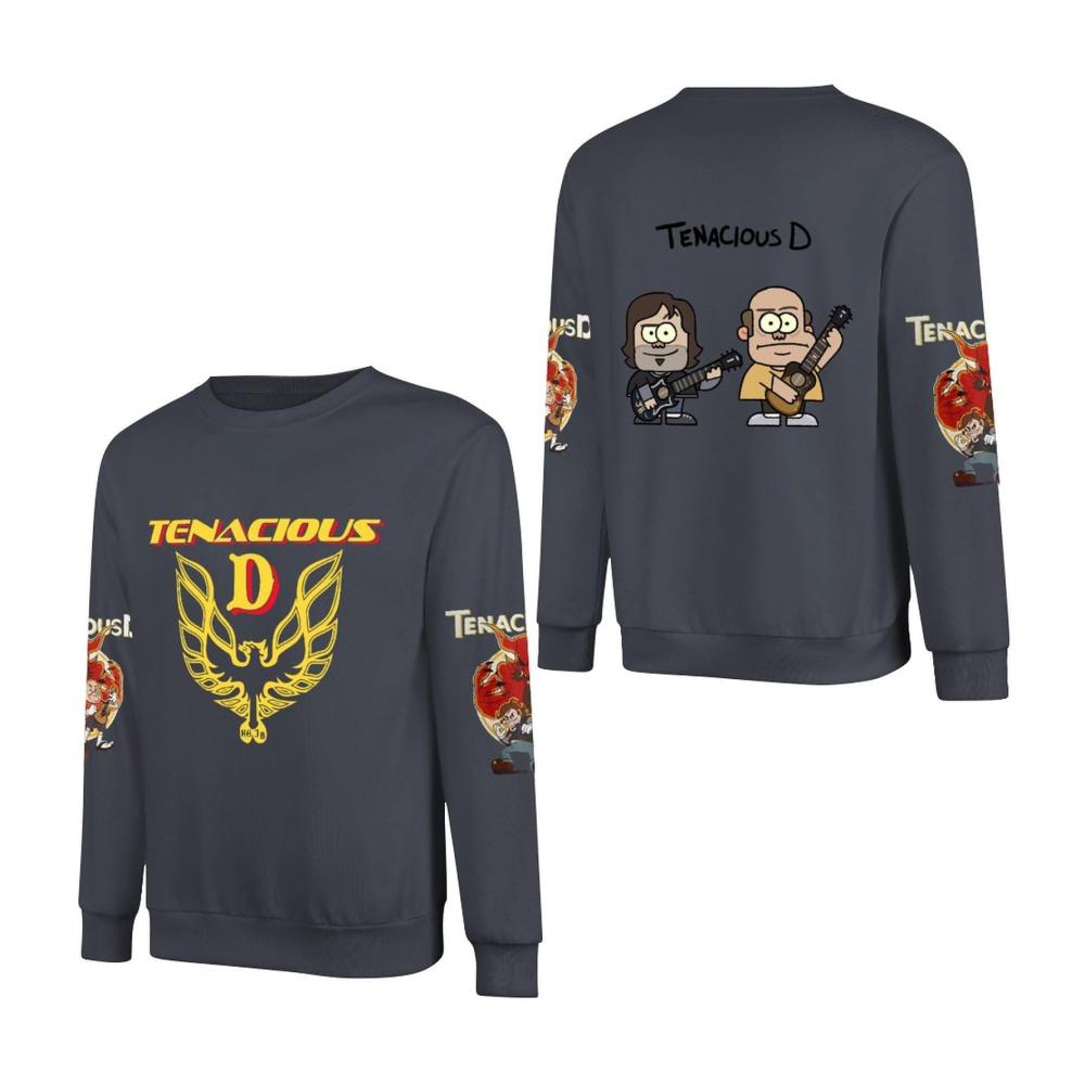 Exklusives Herren Sweatshirt Stilvolles Tenacious D Logo Baumwoll-Crewneck-Sweater - Perfekte Top-Wahl für Männer-Merchandise