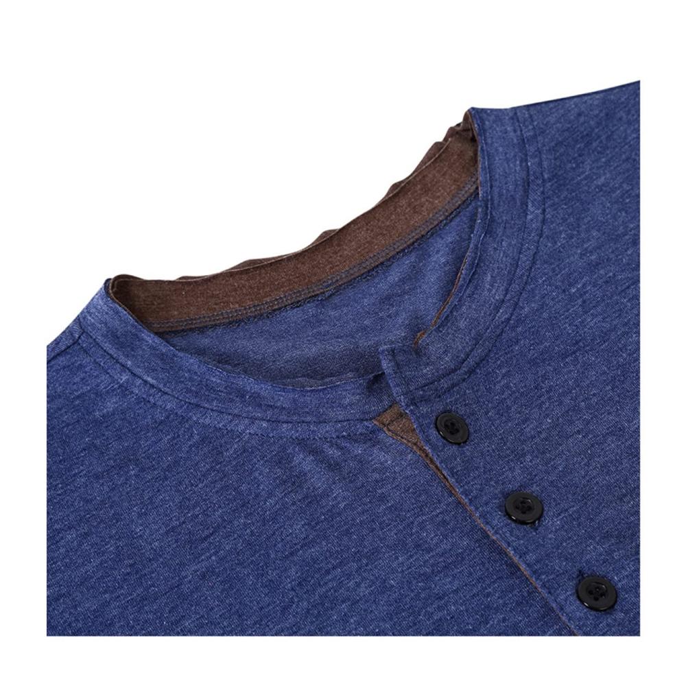 Entdecke den perfekten Style Herren Henley T-Shirt - lässig komfortabel und schlank geschnitten mit Grandad-Ausschnitt und Knöpfen. Ein Must-Have für deine Garderobe