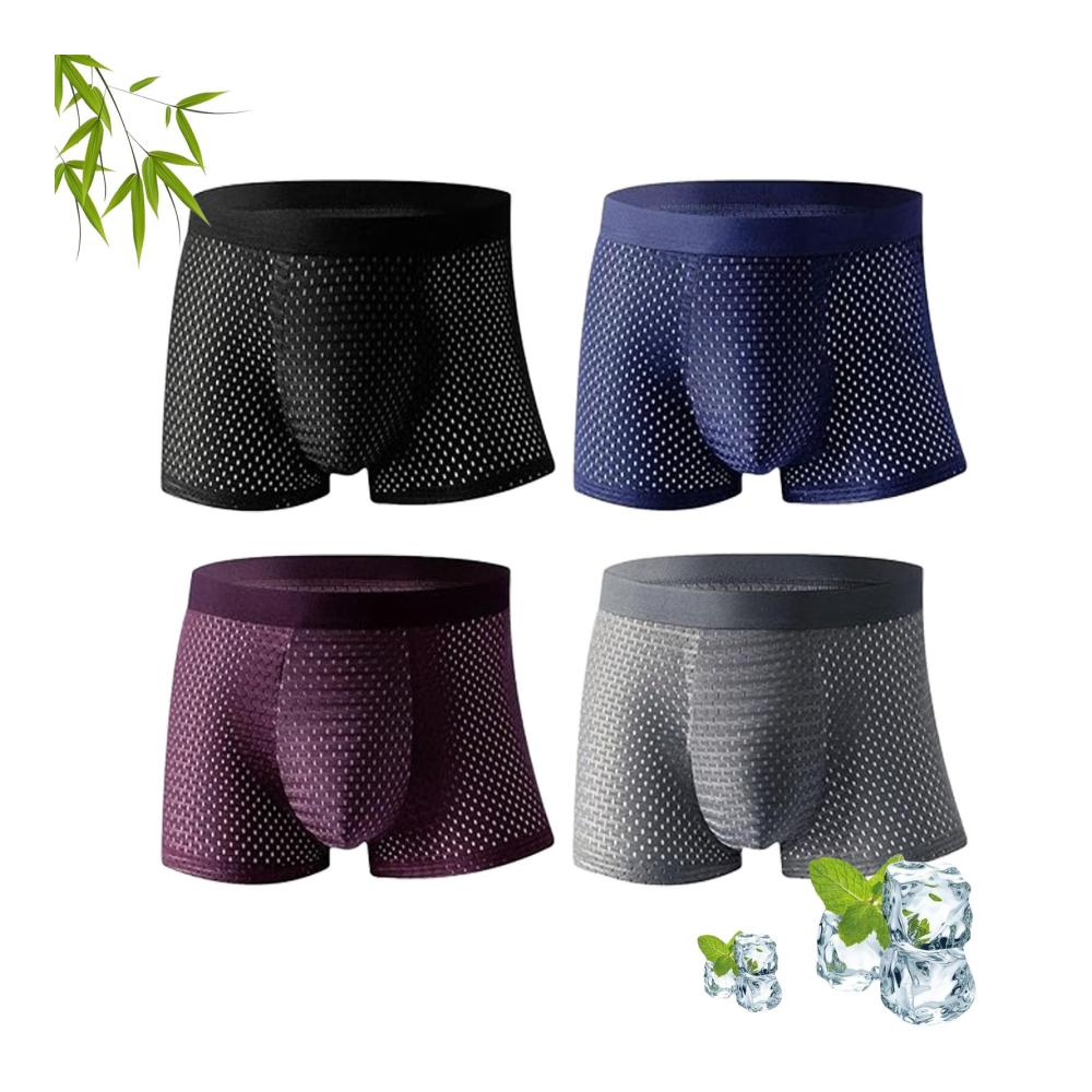 Premium-Qualität Set mit 4 Bambus-Boxershorts für den modernen Mann. Ultimativer Komfort und Stil für jeden Tag. Jetzt zugreifen und fühlen Sie den Unterschied