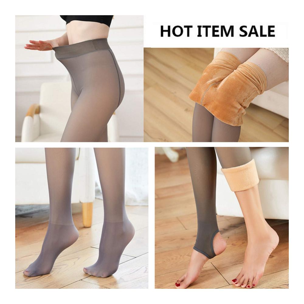 Perfekte Damen Strumpfhose für makellose Beine! Warme Fleece Thermo Leggings schlankmachend und dehnbar. Winterlicher Komfort mit Plüschstrümpfen hohe Taille herrlich transparent