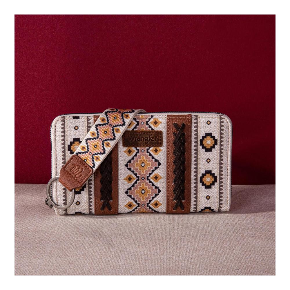 Entdecken Sie den Western-Boho-Chic Damen-Geldbörse mit Azteken-Muster und praktischer Clutch-Funktion für stilvolle Auftritte! Ideales Kreditkartenetui für modebewusste Frauen