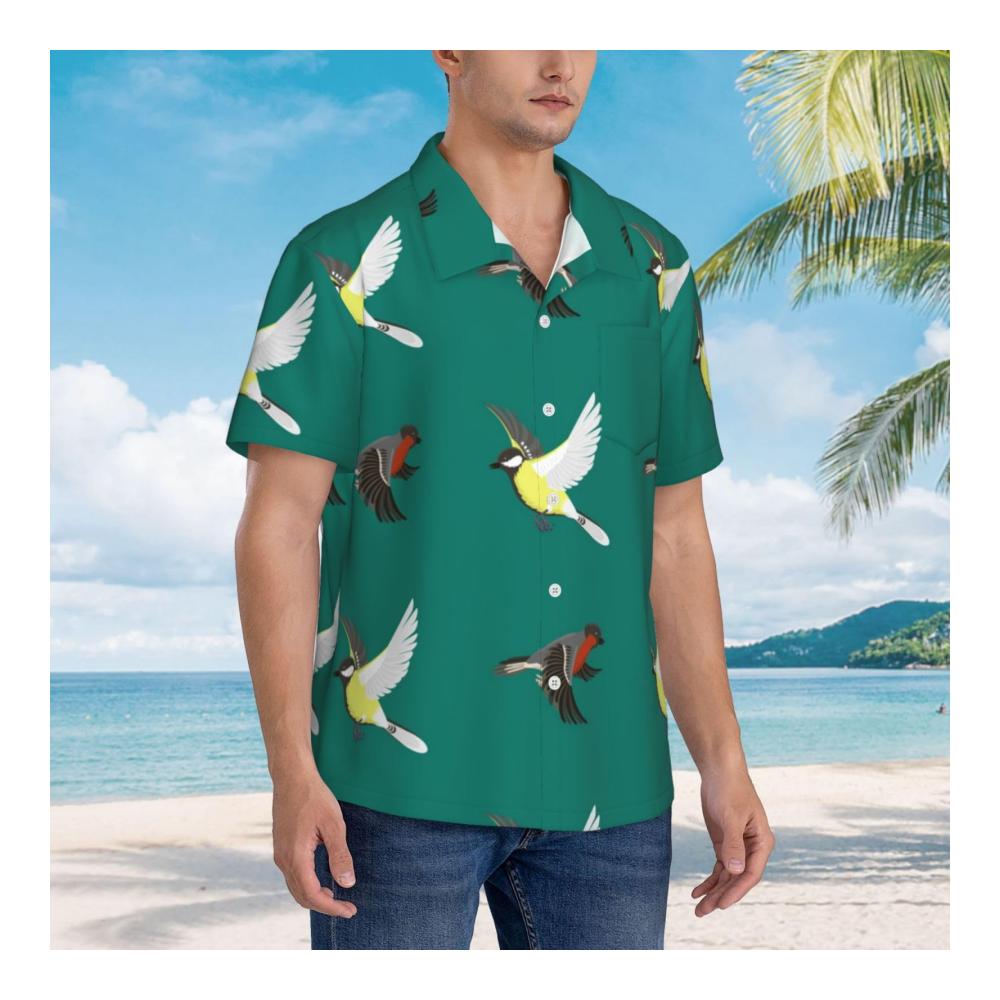 Entdecken Sie den Sommerstil Herren Hawaii-Hemd | Kurzarm | Lässiges Strand-Shirt | Knopfleiste | Urlaubskleidung | Aloha-Look