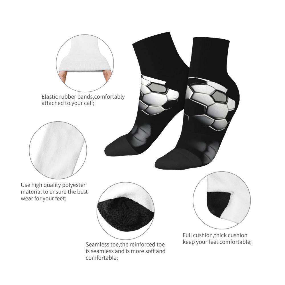 Modische Knöchelsocken für Damen und Herren - Bequeme Soccer Socken mit stylischen Designs - Perfekte Passform für Erwachsene - One Size Fits All