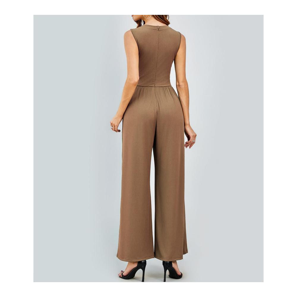 Entdecke den Sommer-Style Trendige Damen Jumpsuits für lässige Eleganz! Ärmellos mit Stehkragen und Taschen – perfekt für Tag und Abend