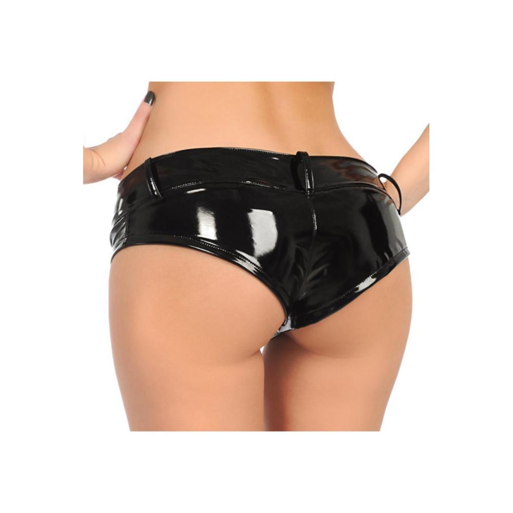 Entdecke verführerische Damen Shorts Glänzendes Leder Latex-Effekt & Stretch für Party Club & mehr