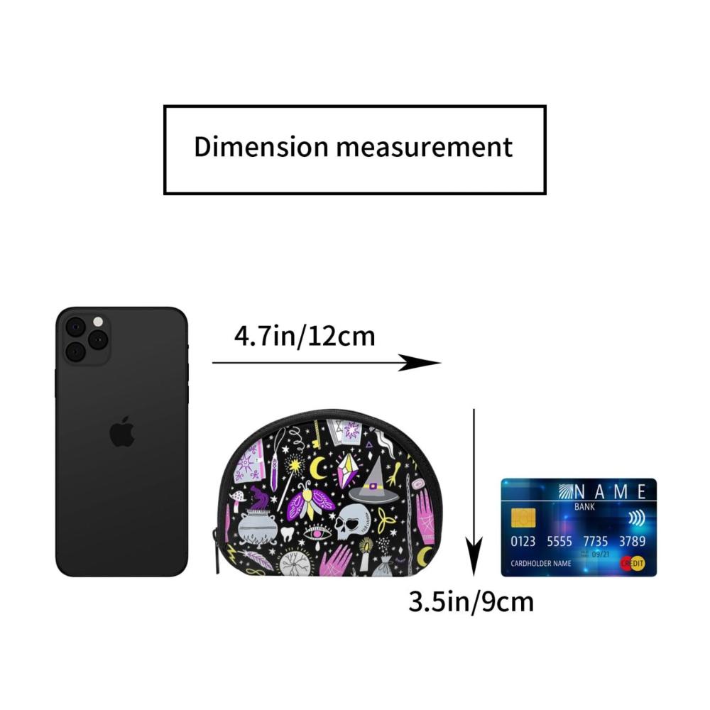 Entdecke den Zauber von Münzbörsen! Magische Hexerei und Boho-Design gedruckt auf einer tragbaren Mini-Aufbewahrungstasche für deine Münzen. Robust und praktisch