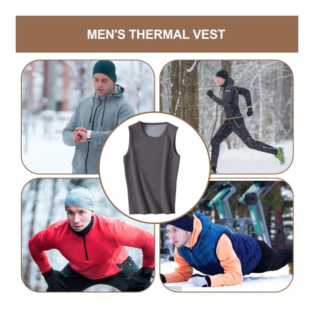 Entdecken Sie die ultimativen Herren Oberteile Ärmellose Thermounterwäsche Weste für kalte Tage! Winddichtes Baumwolltanktop für Winterwärme. Perfekt für Outdoor-Abenteuer