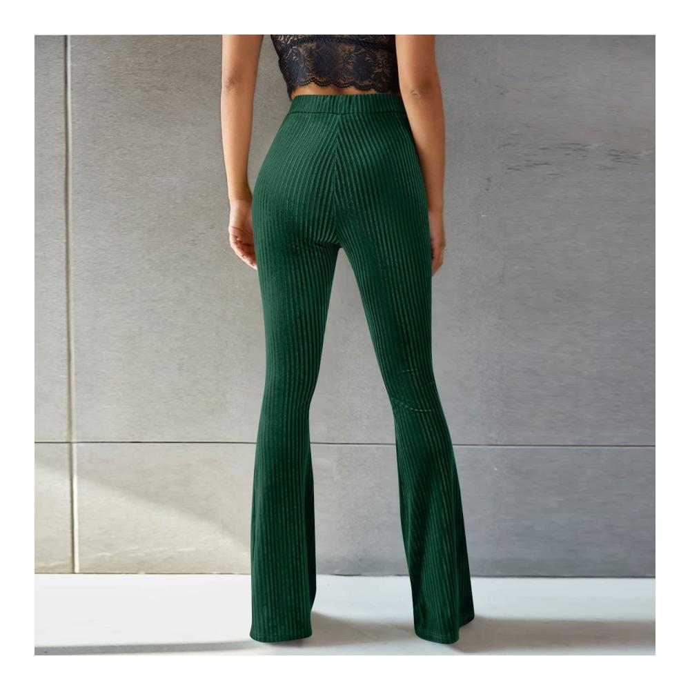 Elegante Samt-Hosen für Damen Hohe Taille flared Schnitt lang und locker - Perfekte Freizeithosen für den angesagten Look! Entdecken Sie jetzt die stylische Vielfalt