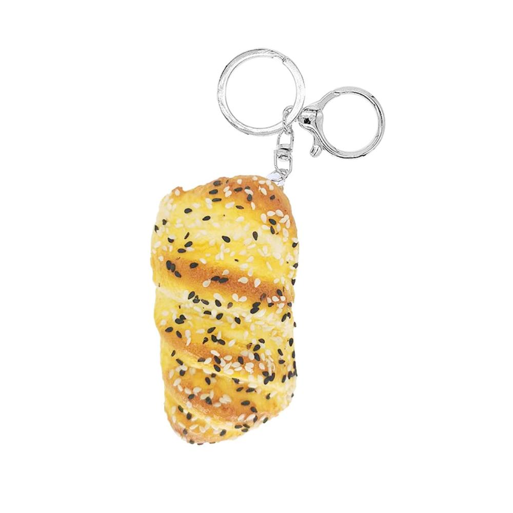 Entzückender Damen-Schlüsselanhänger Simuliertes Brot als charmantes Accessoire für Rucksack Autoschlüssel & Co. Ideal als Partygeschenk