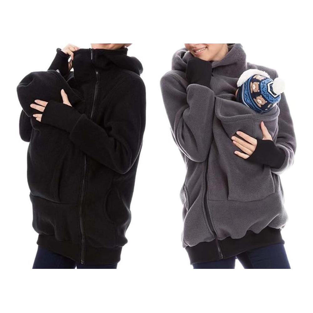 Entdecke den ultimativen Komfort Multifunktionsjacke für Mama & Baby! 3-in-1 Känguru Softshell Fleece & Umstandsjacke warm & weich perfekt für Herbst & Winter