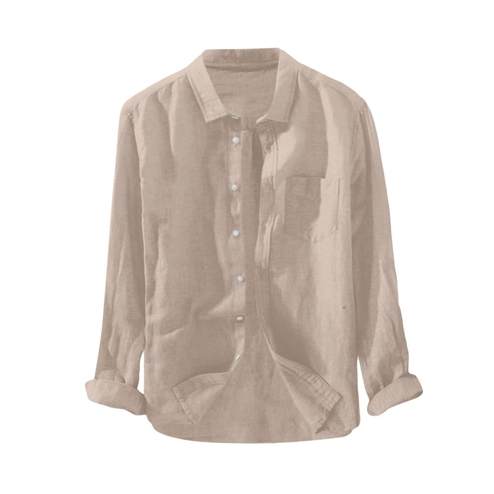 Entdecken Sie den ultimativen Komfort Herren Baumwolle Leinenhemd - Modernes Sommerhemd mit Regular Fit und Stehkragen - Ideal für stilvolle Freizeitlooks