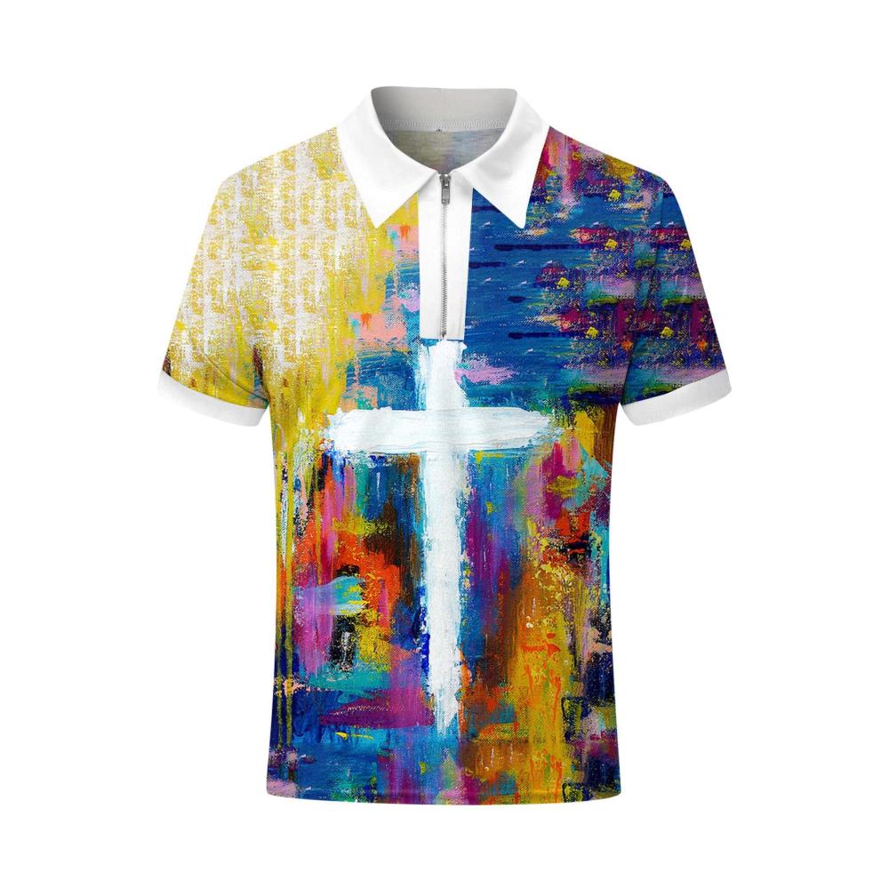 Stilvoll und bequem Y2K Kurzarmhemd für Männer - Perfekt für den Sommer! Hochwertiges Slim Fit Poloshirt mit Revers und Zipper in Größen von S bis 3XL erhältlich