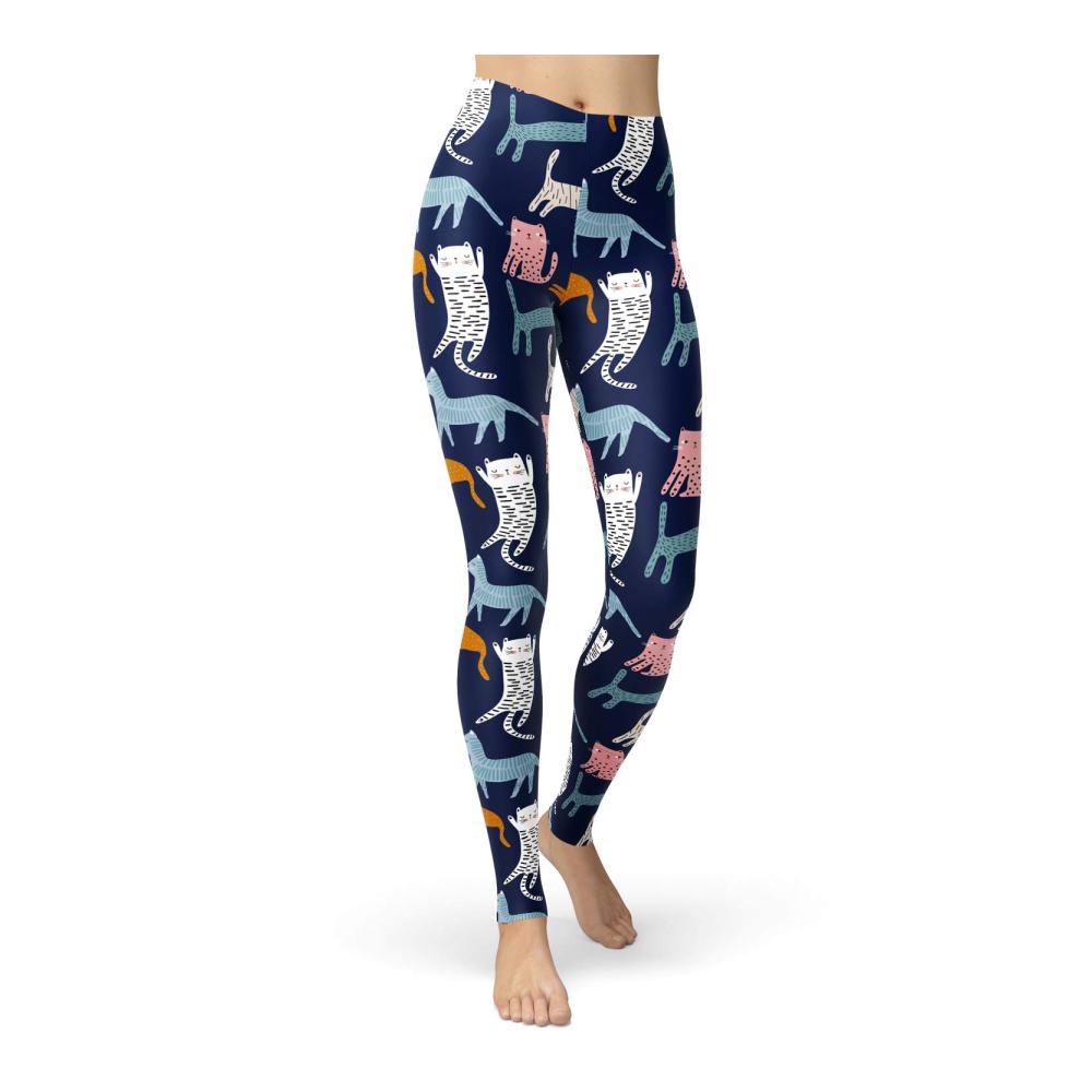 Strumpfhose Katze Leggings Bunt Damen 4